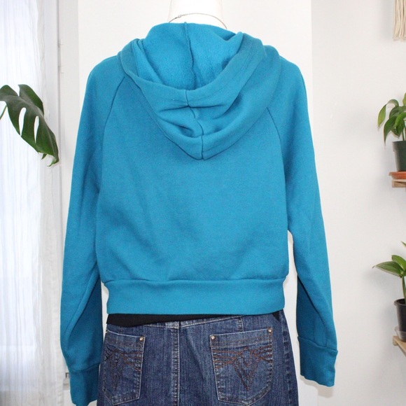 Vintage Victoria's‎ Secret Teal Lace-Up Hoodie - Picture 4 of 6